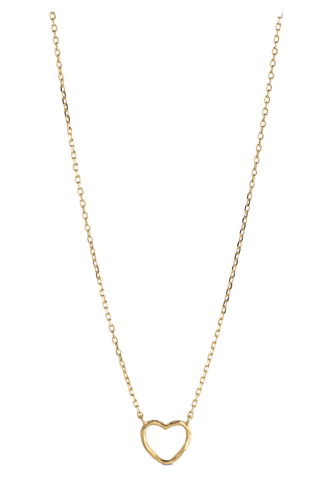 The organic heart necklace in gold colour from the brand ENAMEL COPENHAGEN