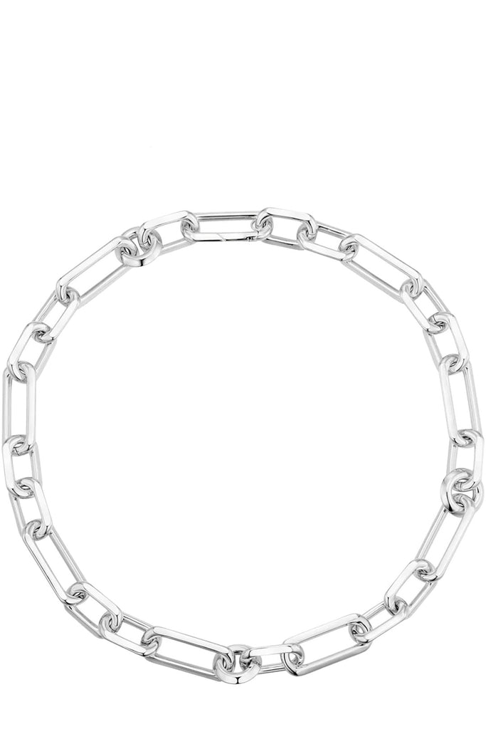 The Knife Edge Link Custom necklace in silver colour from the brand F+H JEWELLERY.