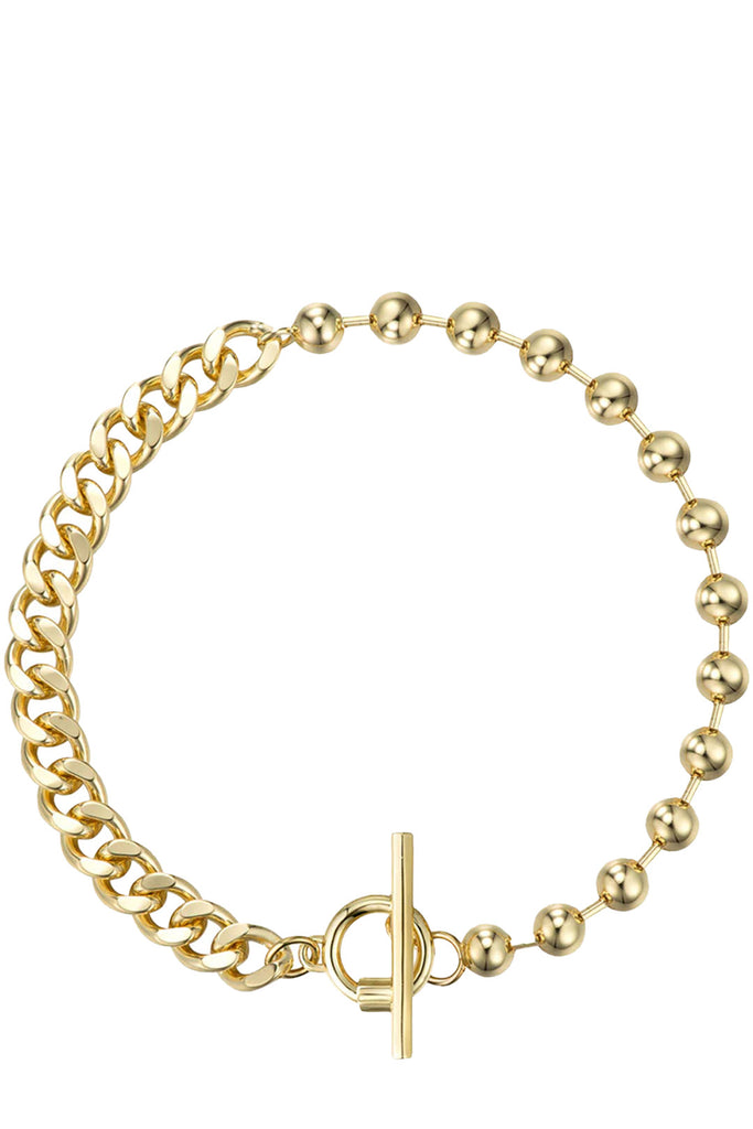 The syndicate necklace in gold colour from the brand F+H JEWELLERY