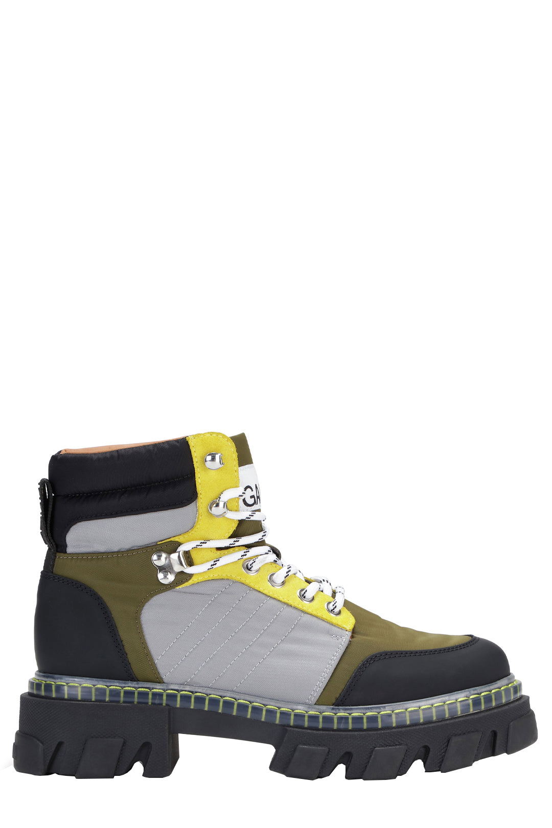 GANNI | Cleated-Sole Lace-Up Boots | sparklemonde.com