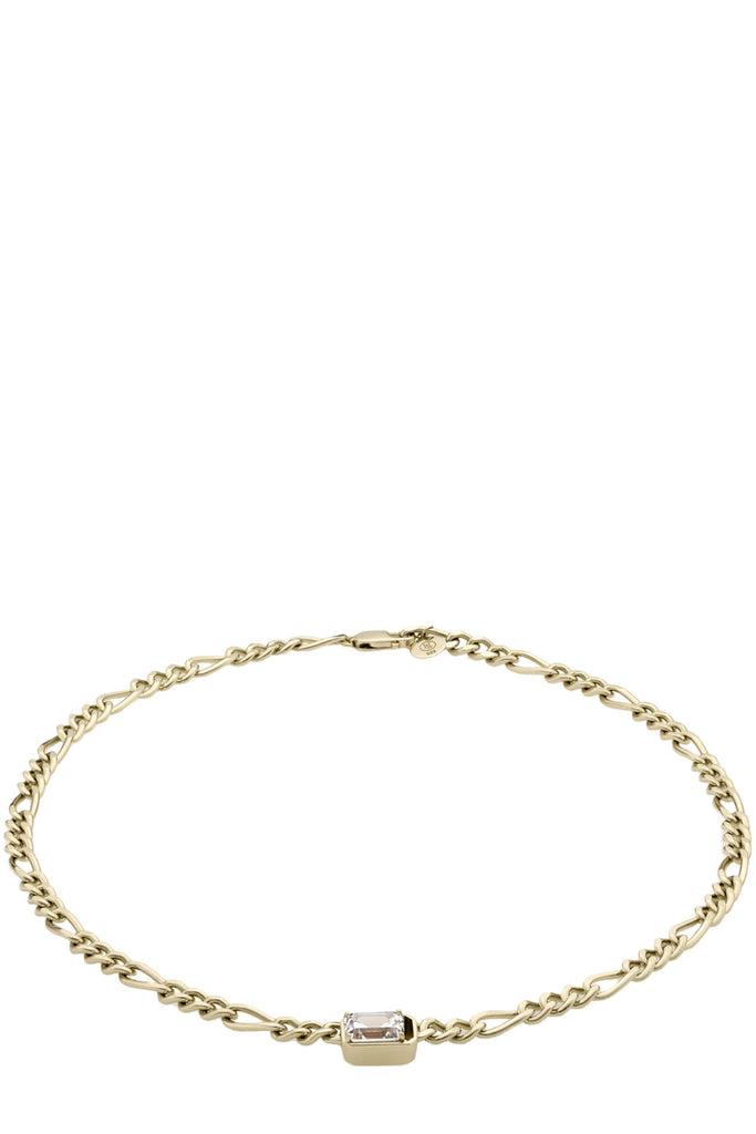 The Etta necklace in gold and clear colours from the brand HEAVENLY LONDON