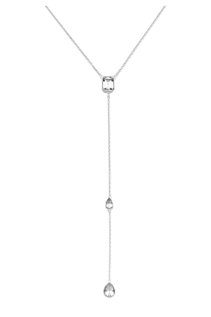 The Mamie necklace in silver and clear colours from the brand HEAVENLY LONDON