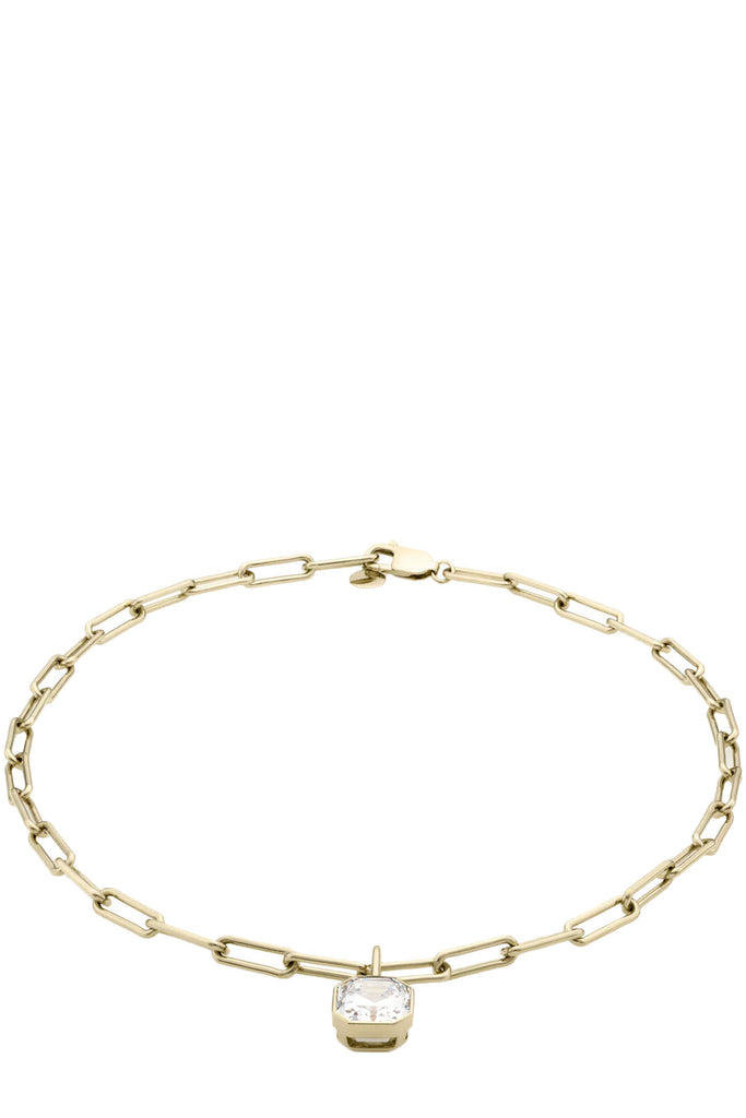 The Marilyn necklace in gold and clear colours from the brand HEAVENLY LONDON
