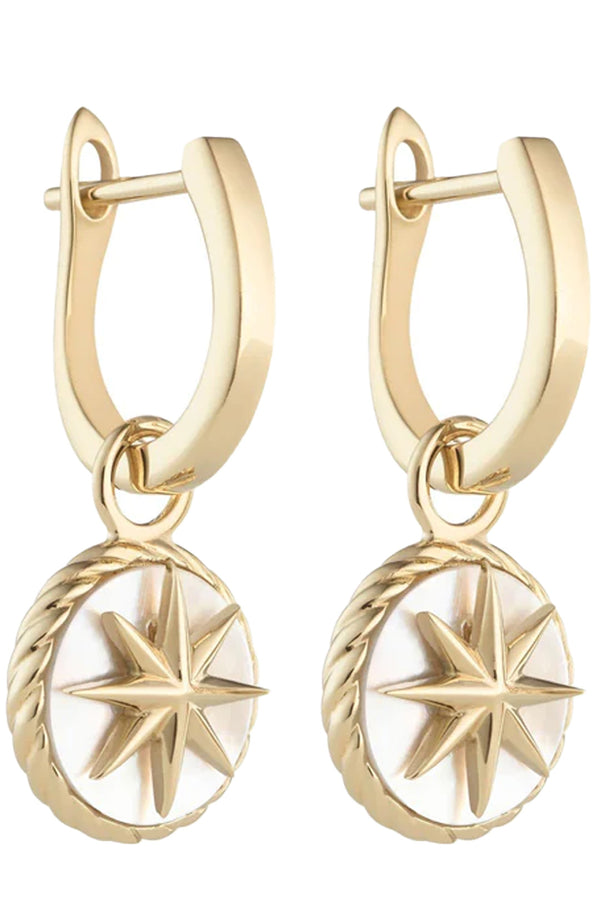 The Nomad drop earrings in gold, red and white colours from the brand HEAVENLY LONDON