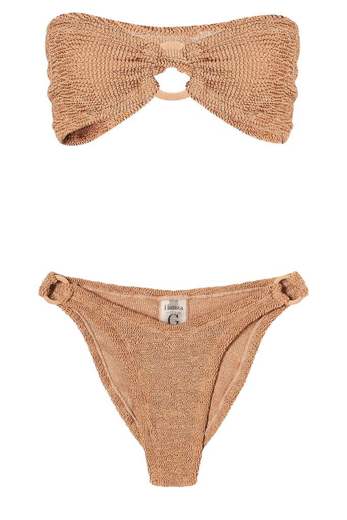 Gloria Ring-Detail Bandeau Bikini