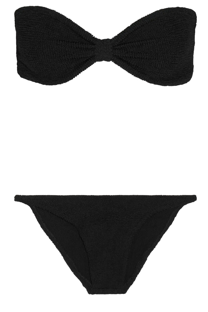 The Jean Bandeau Bikini in black colour from the brand HUNZA G