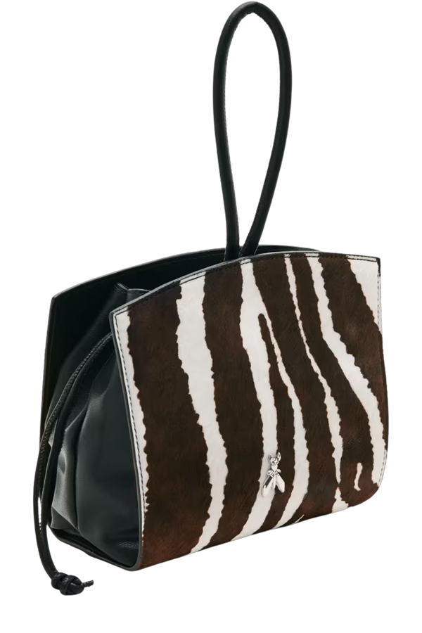 Zebra Print Leather Clutch