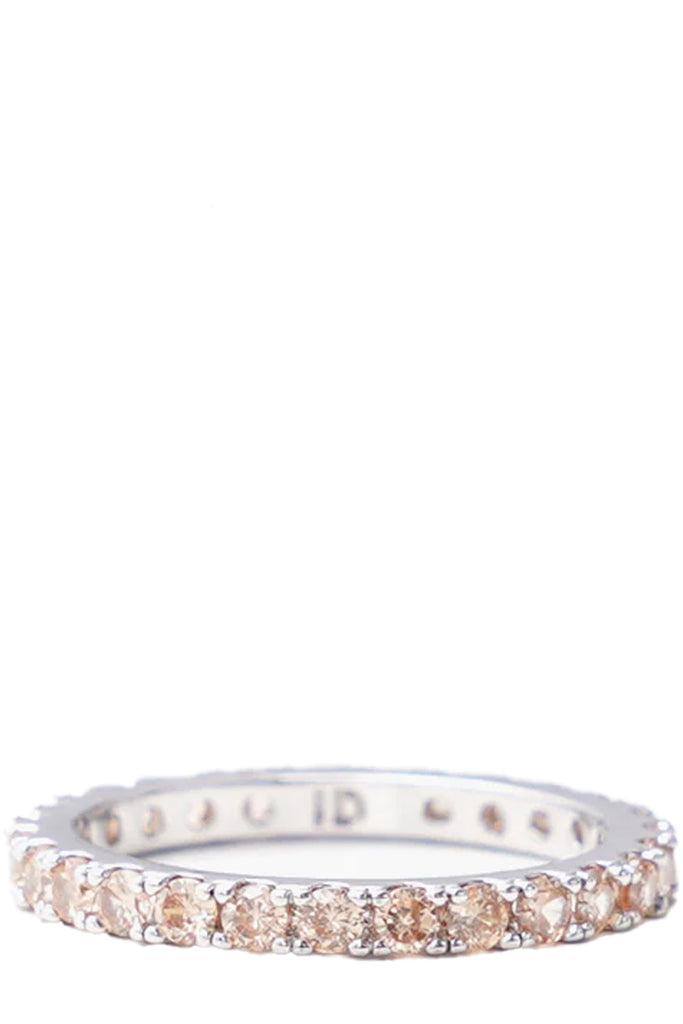 The colorful slim ring in silver and beige colours from the brand IZABEL DISPLAY