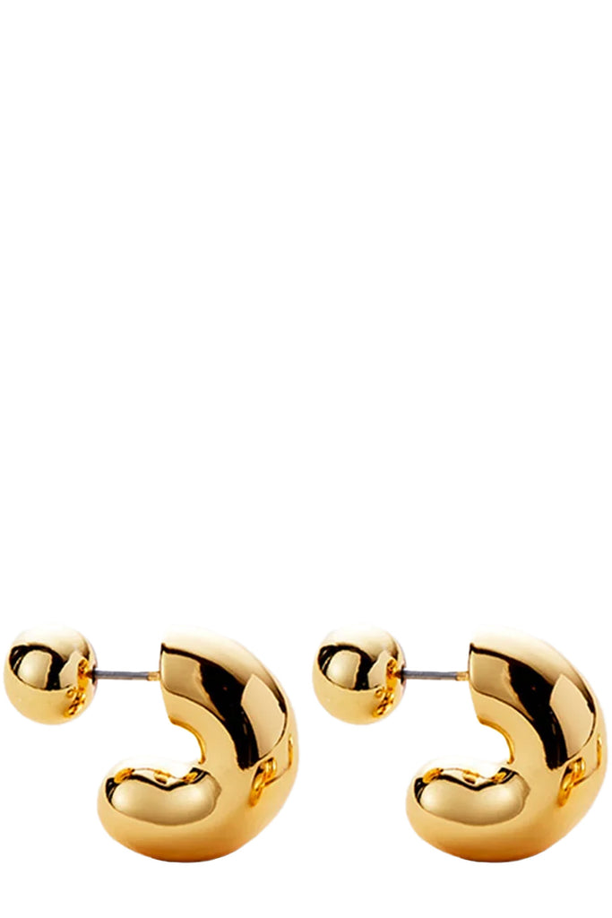The Tome small hoop earrings in gold colour from the brand JENNY BIRD