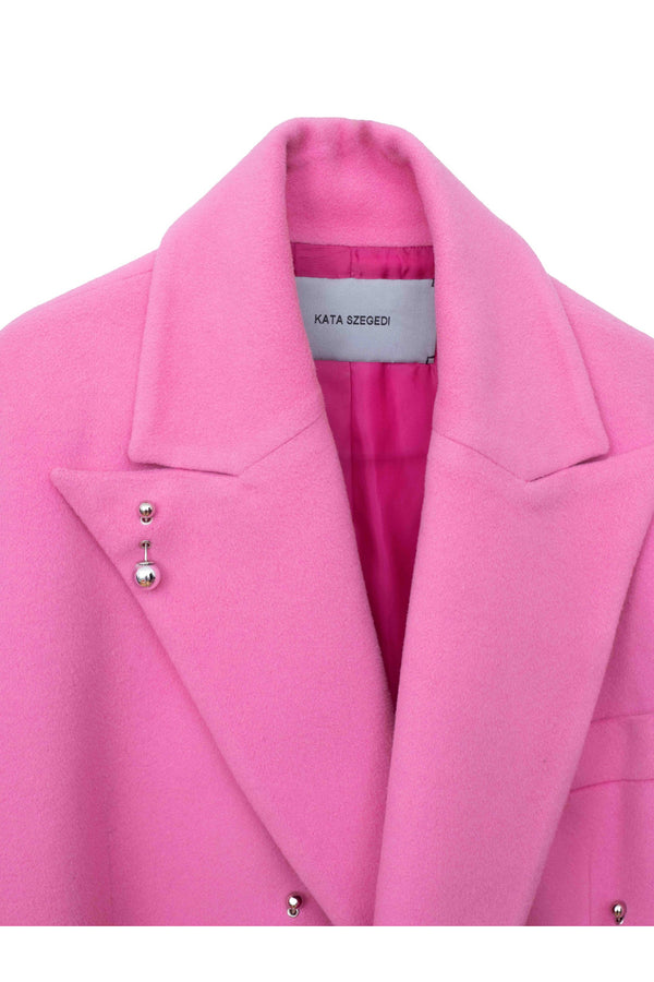 Sofia Pierced Ovesized Cashmere Blend Coat