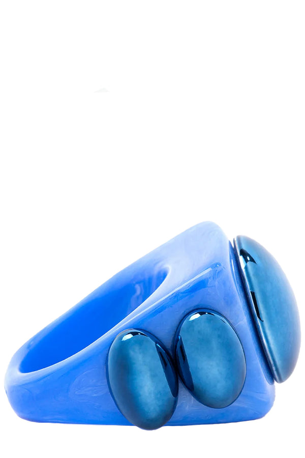 The Blue Submarine ring in blue colour from LA MANSO