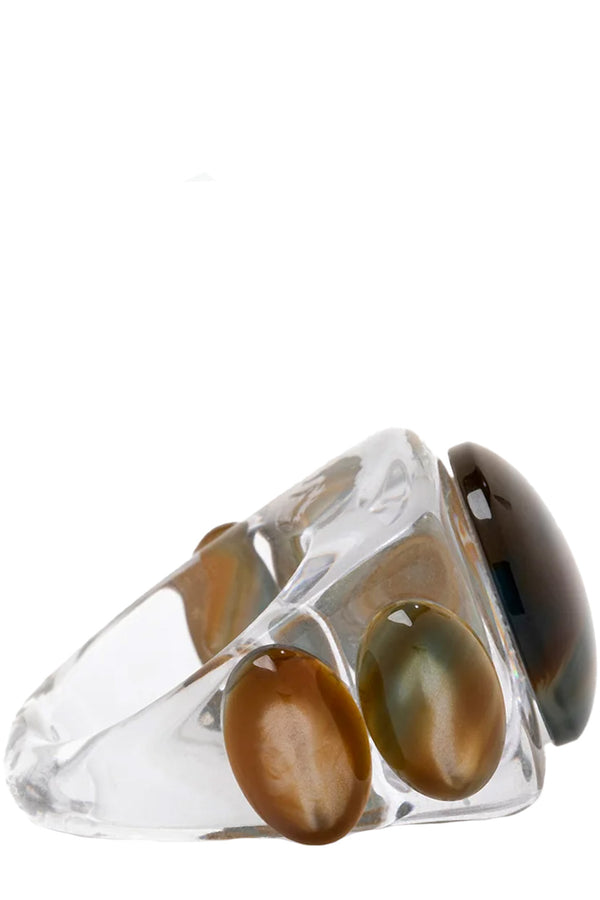 The Princesa Leia ring in transparent and brown colours from the brand LA MANSO
