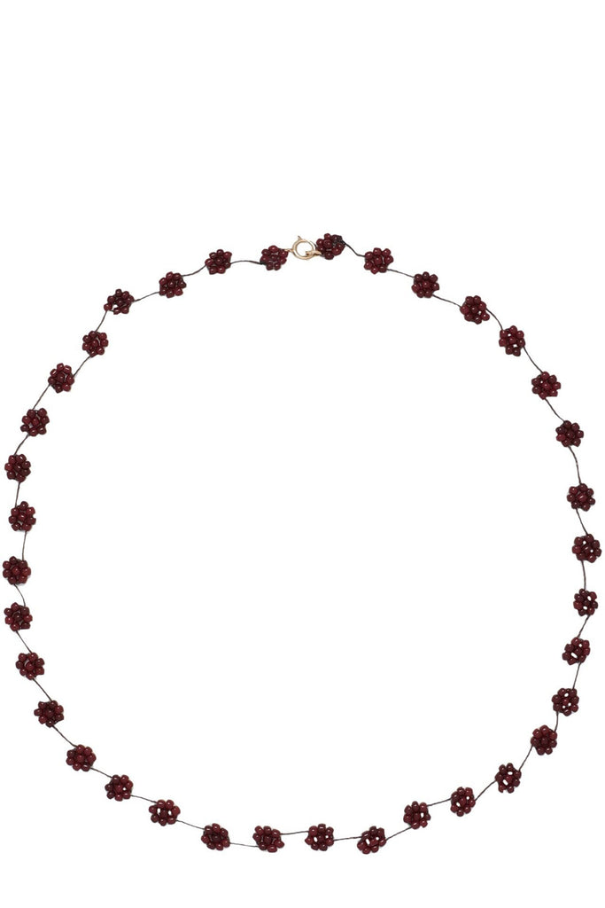 The Fiori necklace in gold and dark brown colour from the brand LABRO