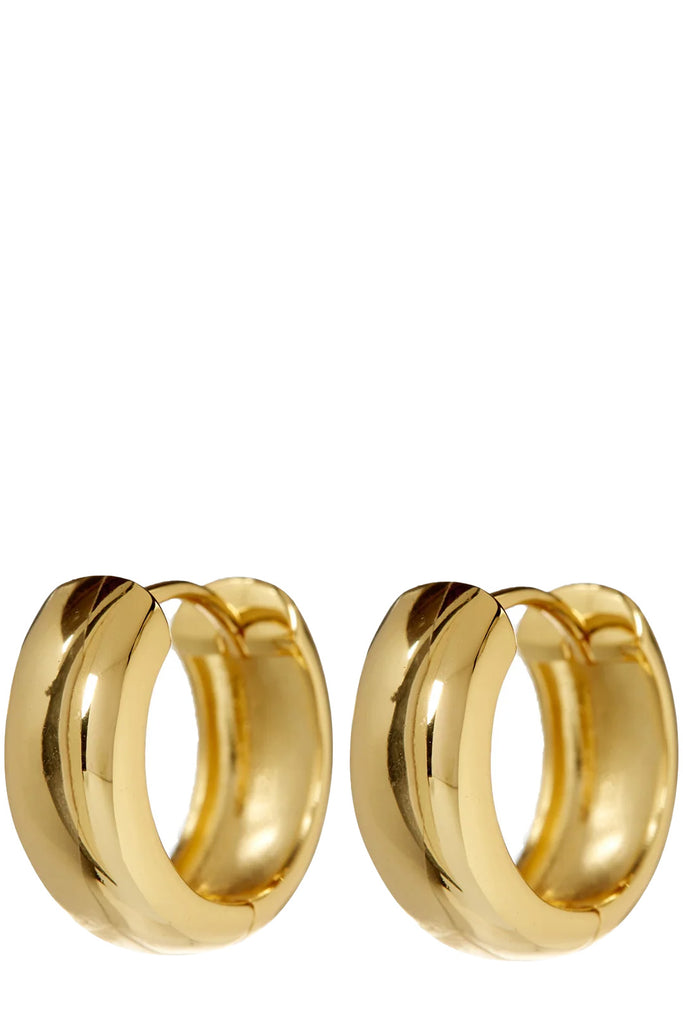 The Monaco huggie earrings in gold colour from the brand LUV AJ