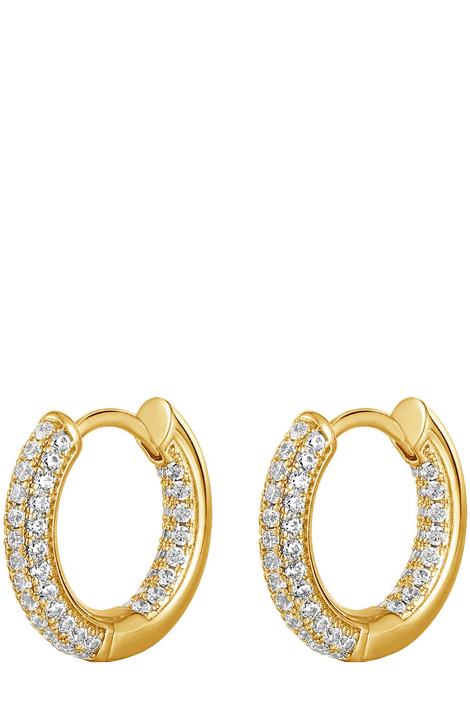 The reversible mini Amalfi hoop earrings in gold colour from the brand LUV AJ