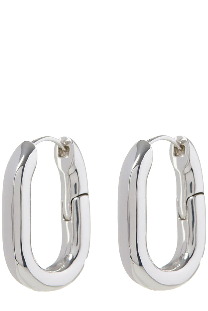 The XL chain link hoop earrings in silver colour from the brand LUV AJ