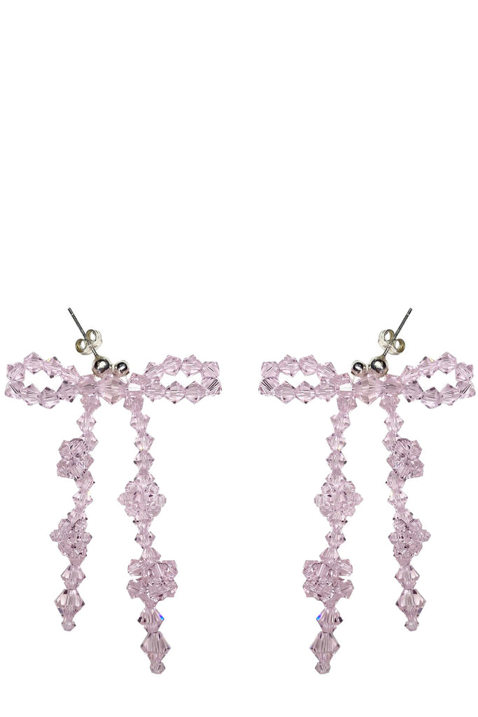 The I Could Be Your Perfect Girl earrings in silver and light pink colours from the brand MARGAUX STUDIOS