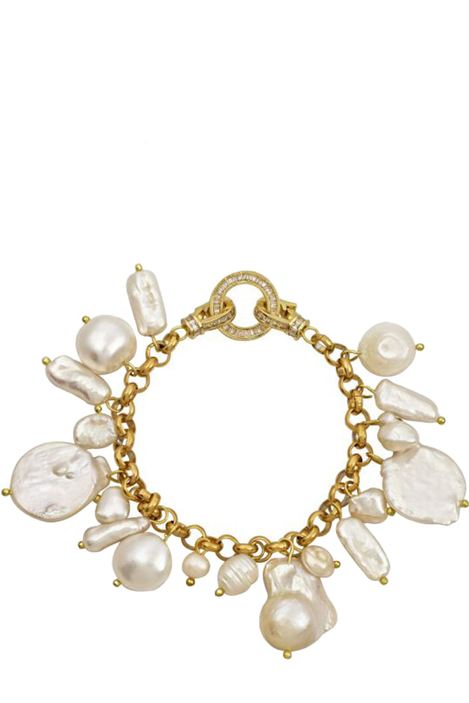 The Las Palmas bracelet in gold and pearl colours from the brand MAYOL JEWELRY