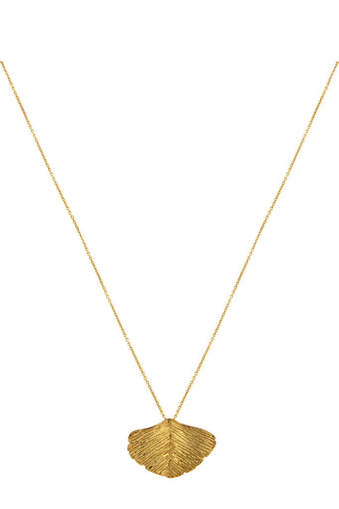 The Ginkgo necklace in gold colour from the brand MESH