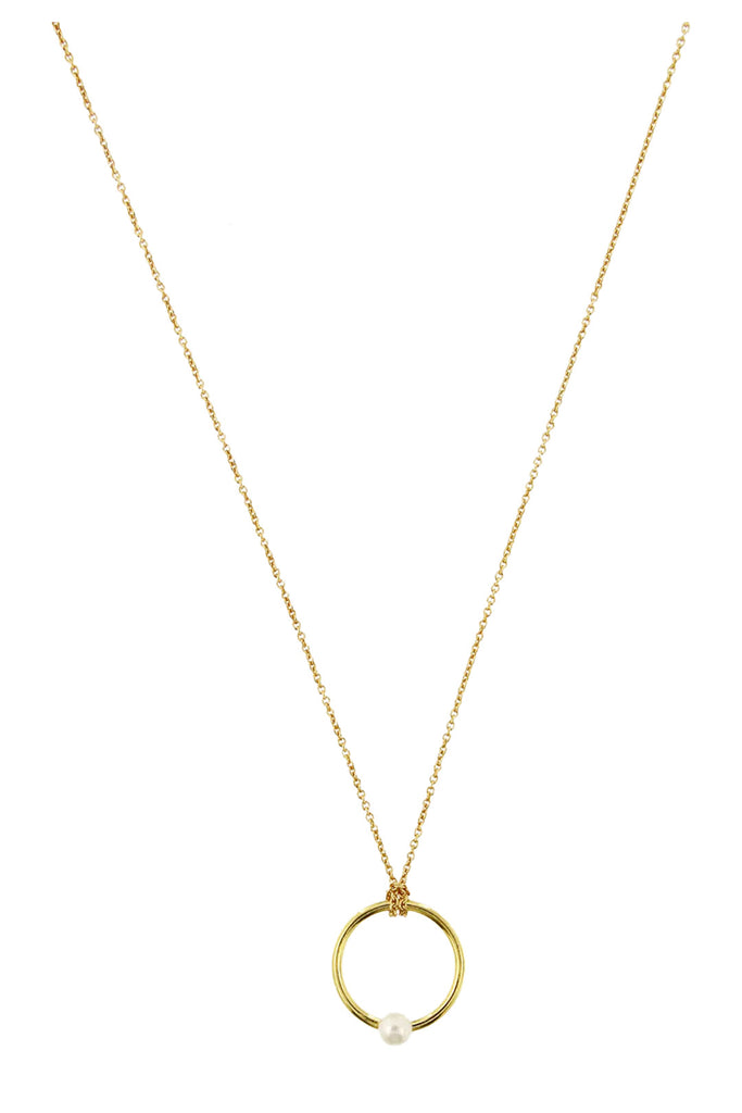 The Halo necklace in gold colour from the brand MESH