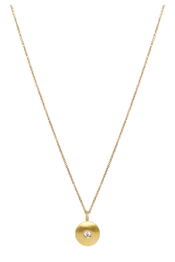 The Mykos necklace in gold and clear colours from the brand MESH