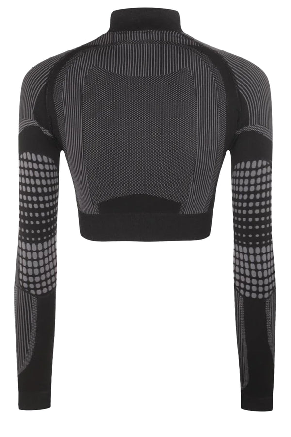 Europa Cropped Quarter-Zip Longsleeve Sport Top