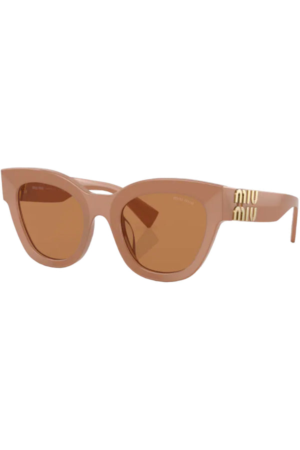 The square-frame metal logo-hinge sunglasses from the brand MIU MIU