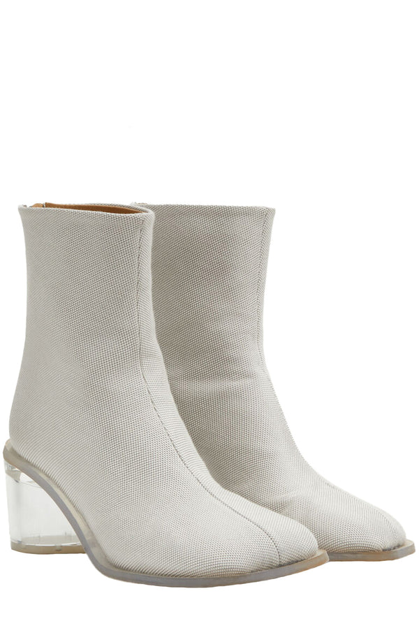 The Anatomic transparent-heel leather ankle boots in beige colour from the brand MM6 MAISON MARGIELA
