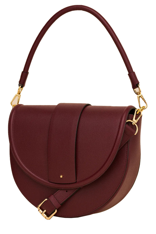 The mini saddle bag in burgundy colour from the brand NINI