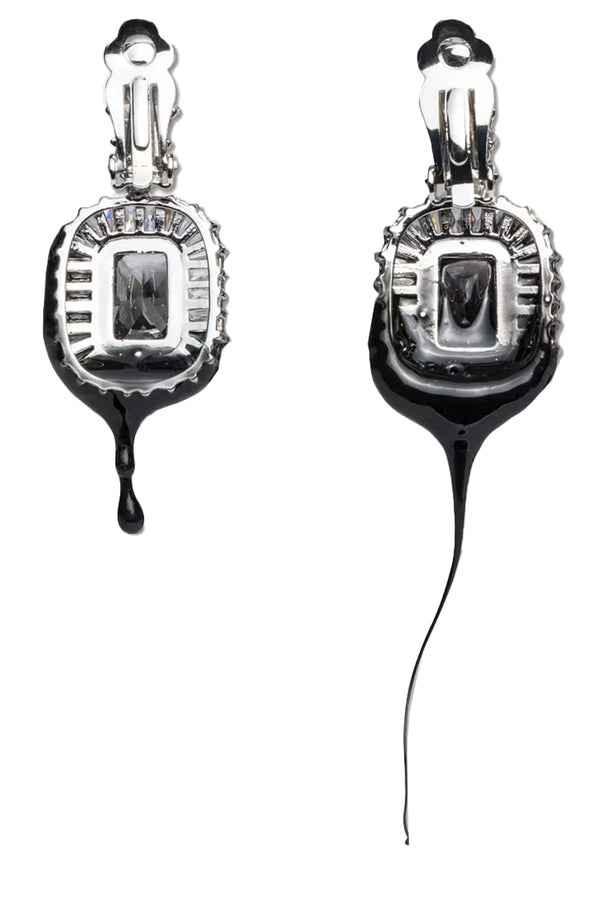 Diamond Dip Clip-On Earrings