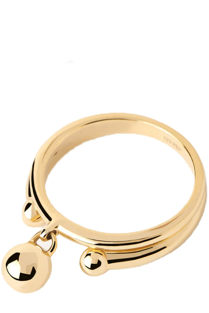 The Berlin ring in gold colour from the brand P D PAOLA