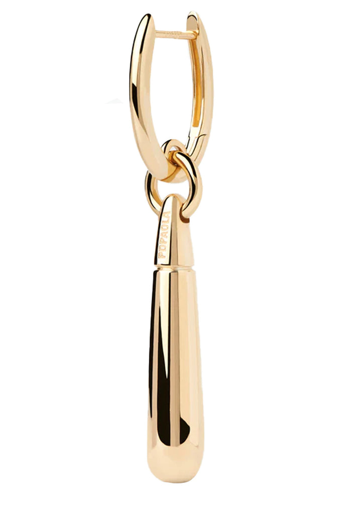 The large Jupiter Single hoop earring in gold colour from the brand P D PAOLA