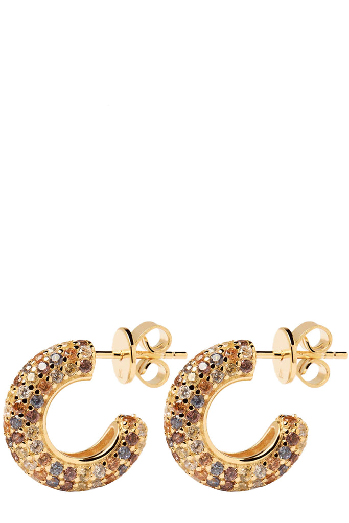 The Tiger earrings in gold and multicolour from the brand P D PAOLA