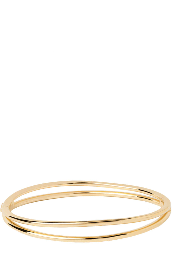 The Twister Bangle bracelet in gold colour from the brand P D PAOLA