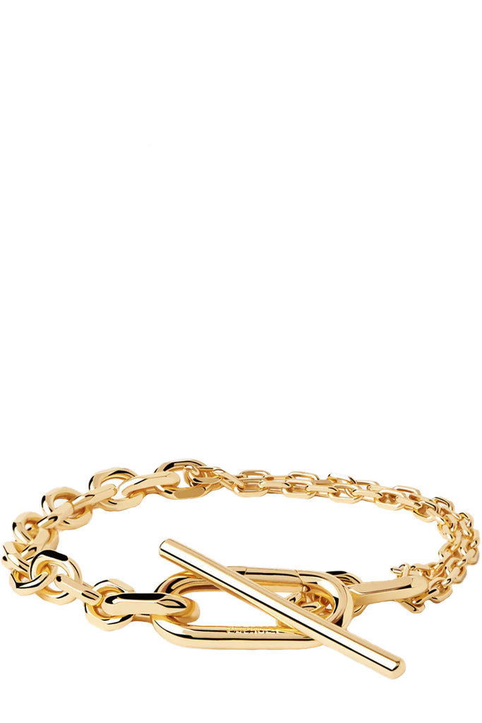 The Vesta chain bracelet in gold colour from the brand P D PAOLA