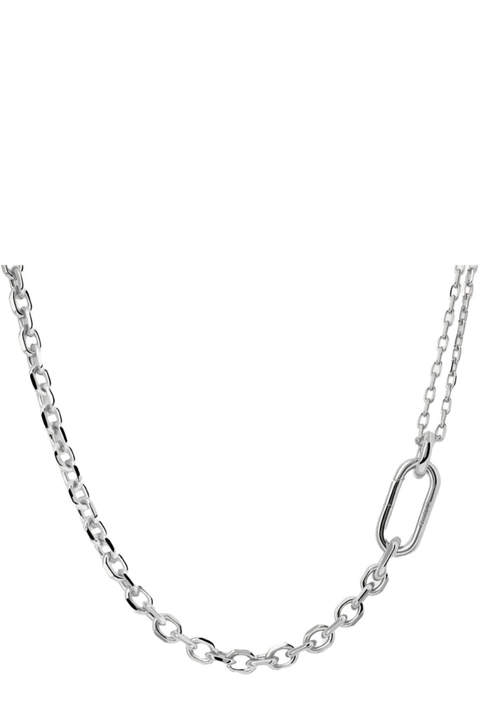 The Vesta Chain necklace in silver colour from the brand P D PAOLA