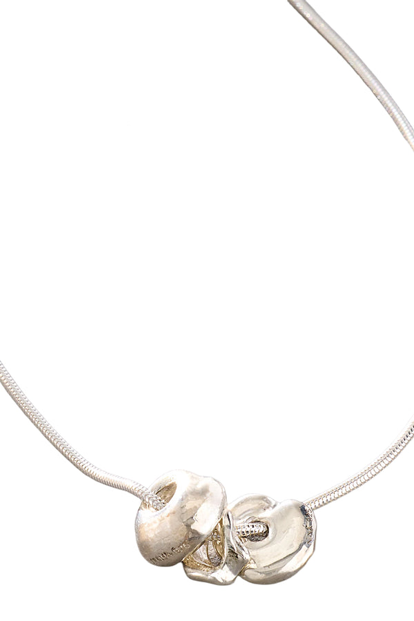 Bolygós spirálhéjú selyem nyaklánc szett kígyólánccal 