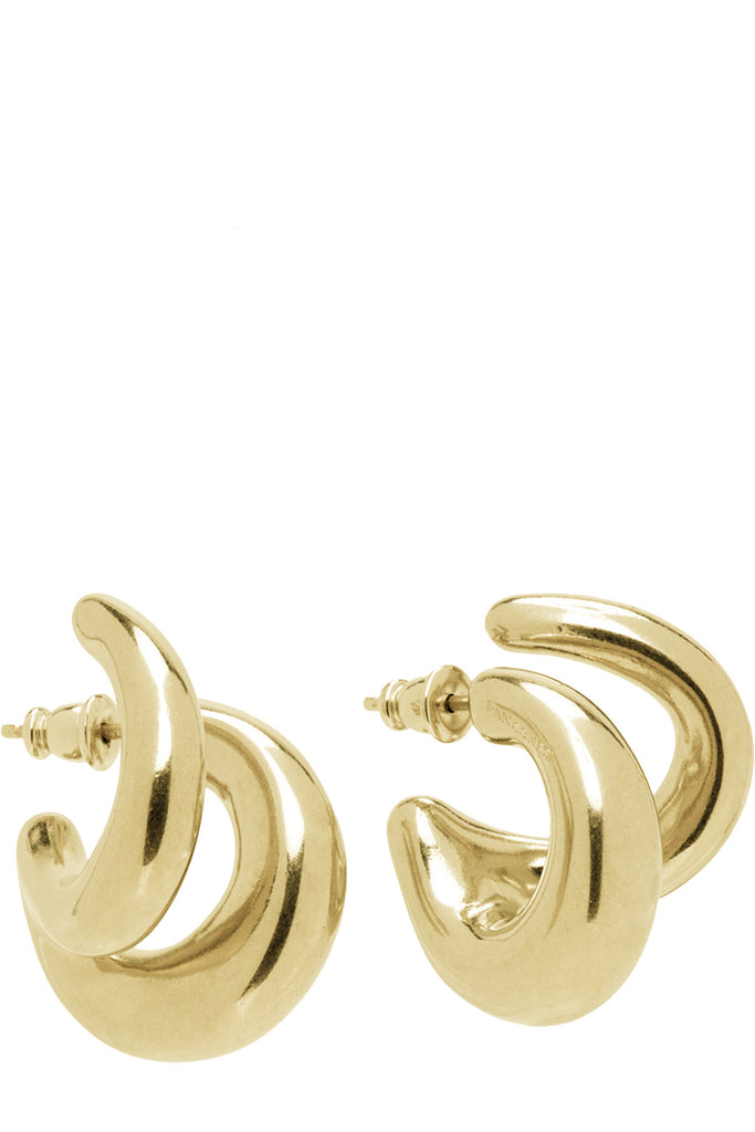 The Blow Up Stellar earrings in gold colour from the brand PANCONESI
