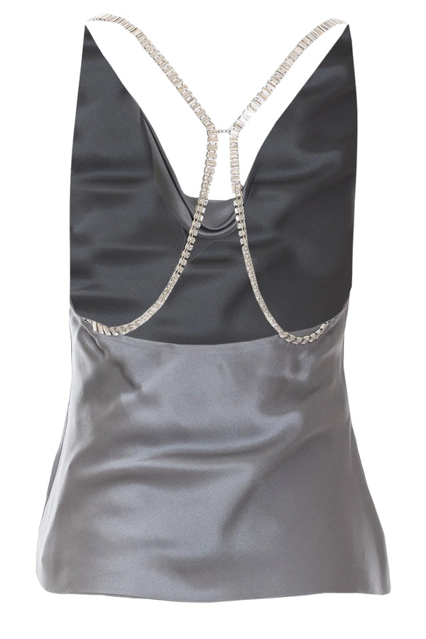 Jewel Detail 100% Silk Top