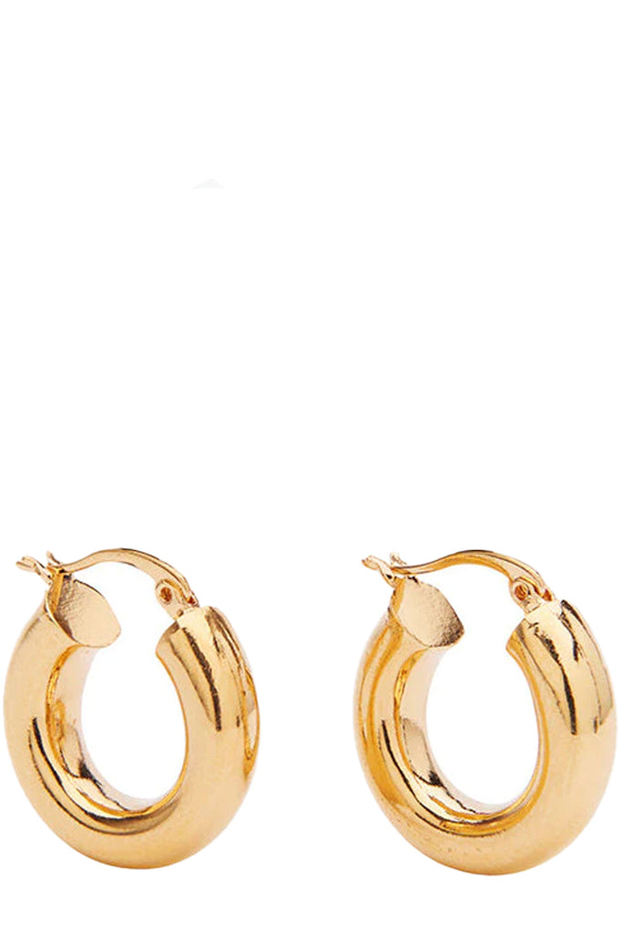 The Amanda X hoop earrings in gold colour from the brand PICO COPENHAGEN