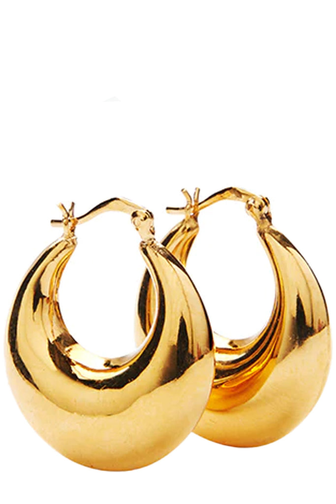 The Simi medium hoop earrings in gold colour from the brand PICO COPENHAGEN