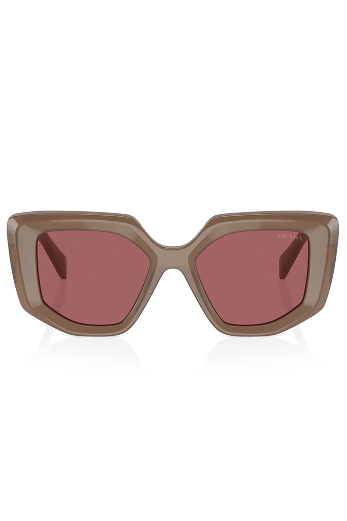 Rectangular Cat-Eye Logo Detail Sunglasses