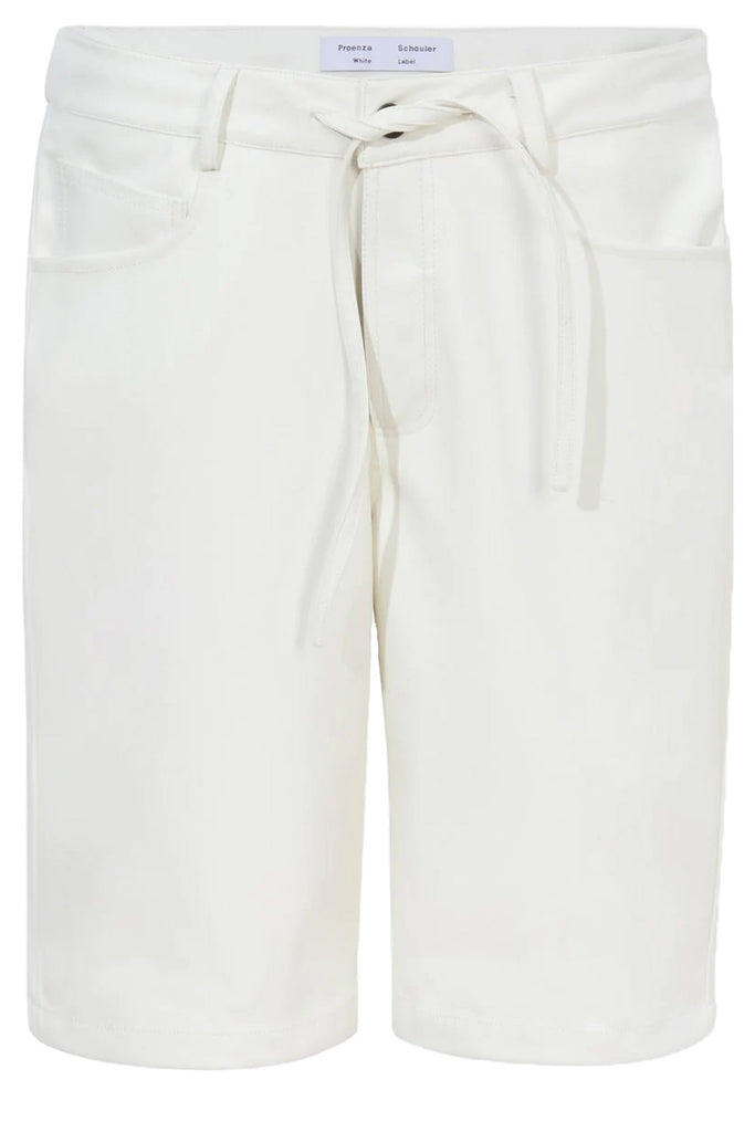 The vegan leather midi shorts in off white color from the brand PROENZA SCHOULER