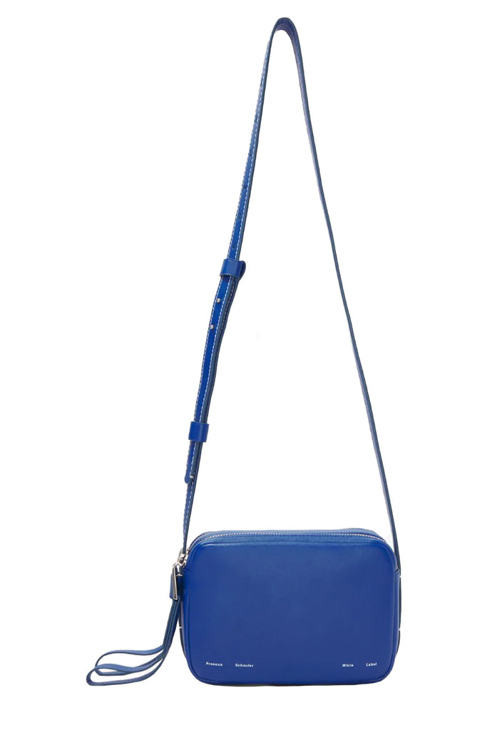 The Watts leather camera bag in cobalt blue color from the brand PROENZA SCHOULER