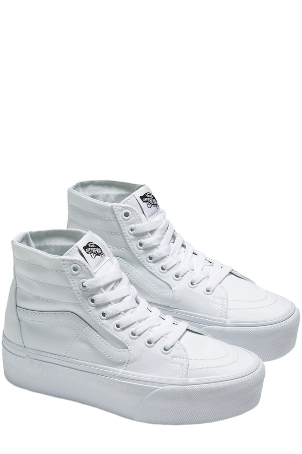 The SK8-Hi tapered canvas sneakers in white colour from the brand VANS