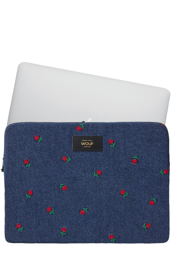 The Amy laptop case in blue color from the brand WOUF