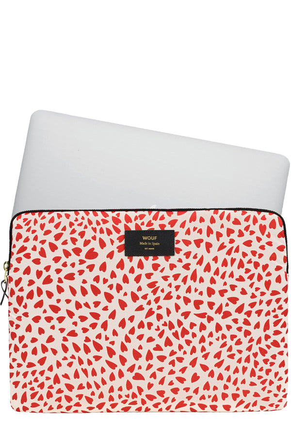 The White Hearts laptop case from the brand WOUF