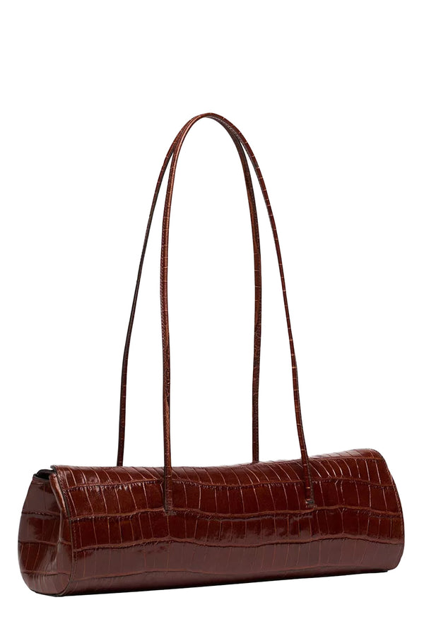 Cannoli Croc-Embossed Leather Handbag