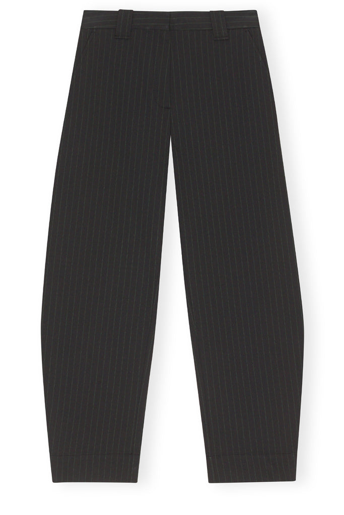 Pinstripe Mid-Rise Recycled Polyester Pants