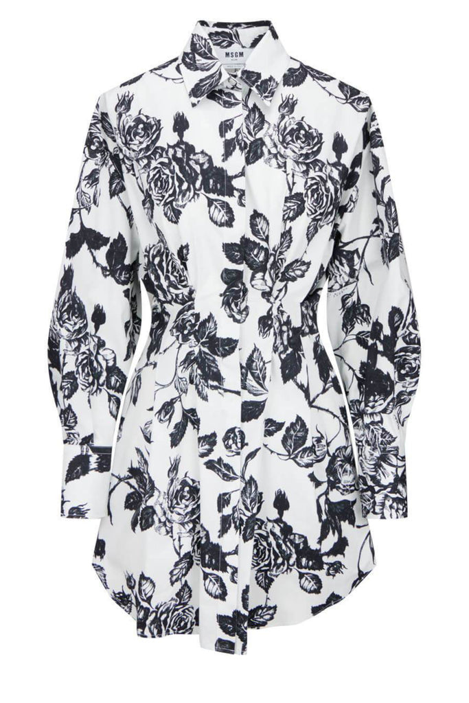msgm shirt dress Msgm Asymmetric Hem Wrap-style Dress
